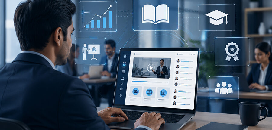 Corporate training LMS software supporting workforce learning and employee development